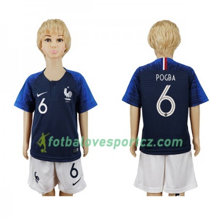 Francie Pogba 6 Domácí MS 2018 - Dětské Fotbalové Dresy (S/S) Francie Pogba 6 Domácí MS 2018 - Dětské Fotbalové Dresy (S/S)